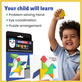 Play Panda Magnetic Tangram Puzzle Animals | Solve 50 Puzzles Using Magnetic Shapes For Kids | 3+ years